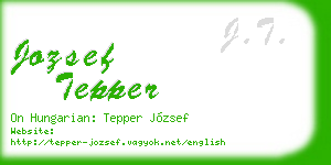 jozsef tepper business card